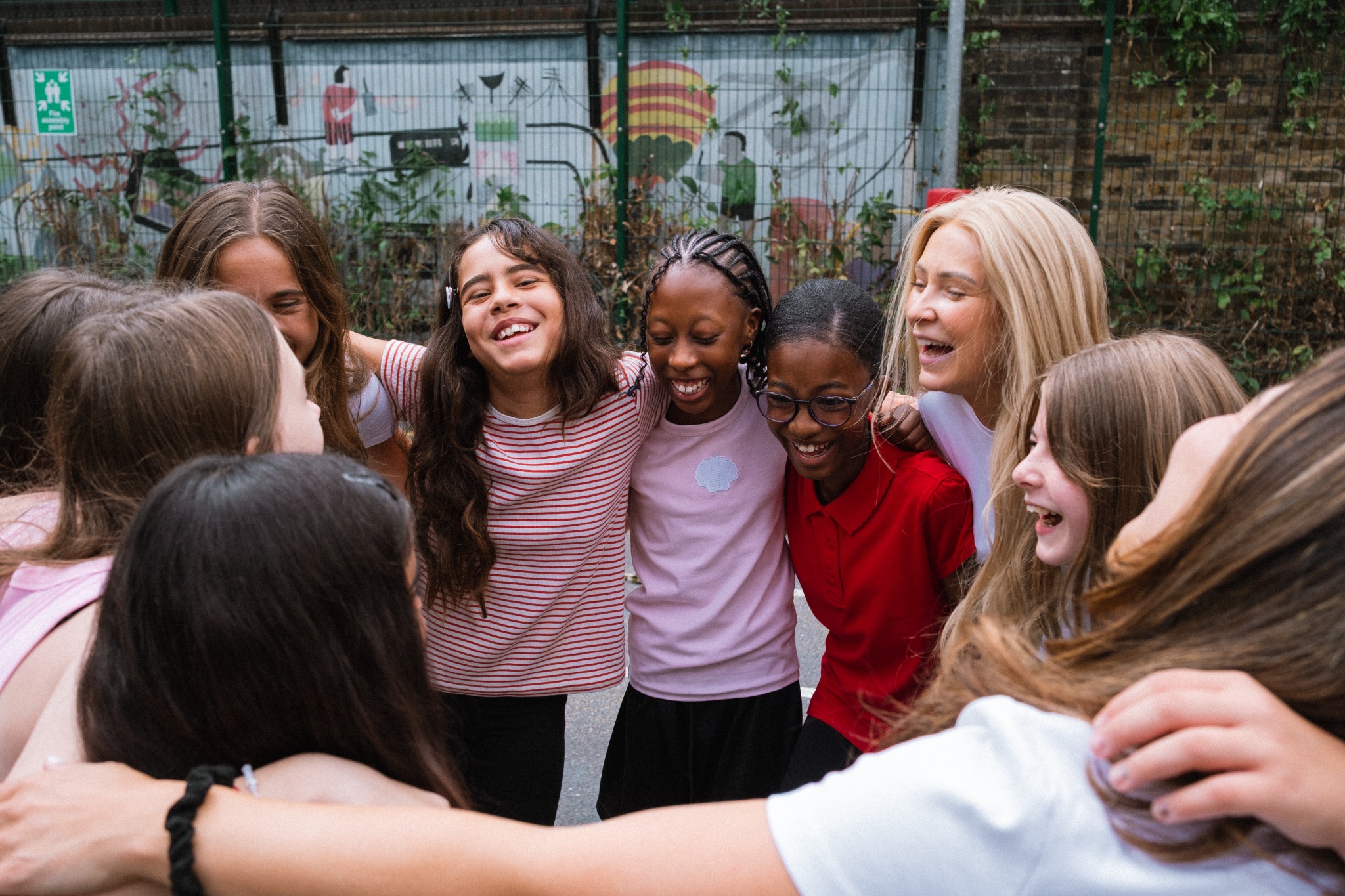 Year 6 pupils enjoying a Nutrigirls learning activity together